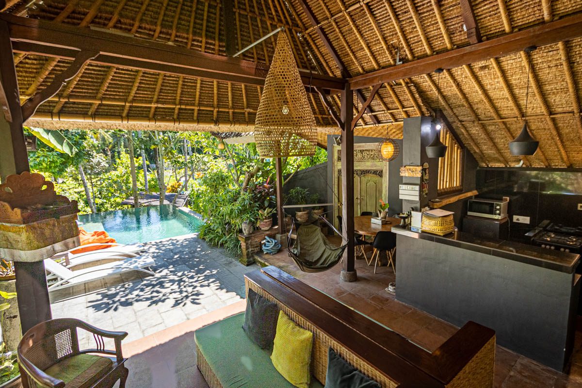 Samastiti ubud villa rental living room